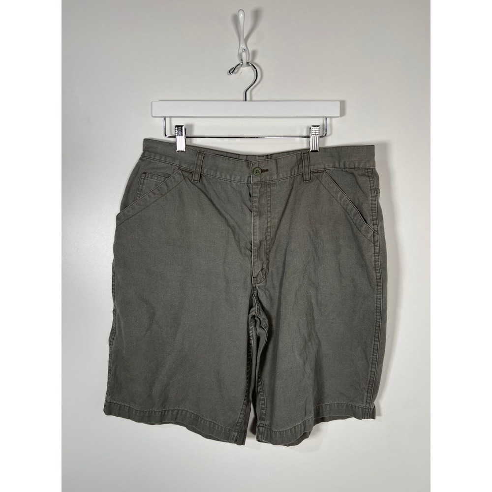 Levi‎ Strauss & Co Carpenter Shorts Gray Olive Cotton Workwear Utility Mens 38